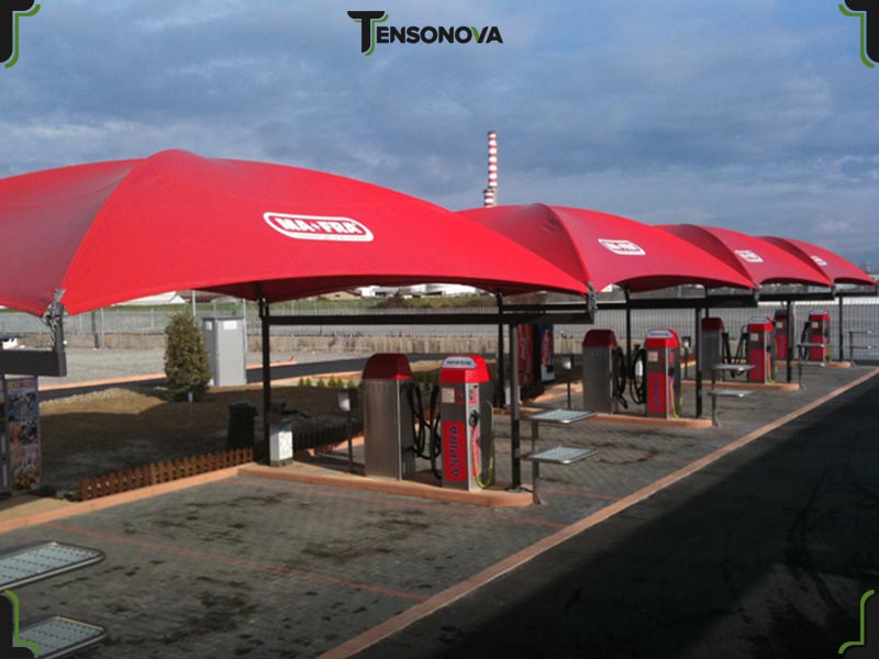 gazebo professionale stazione di servizio